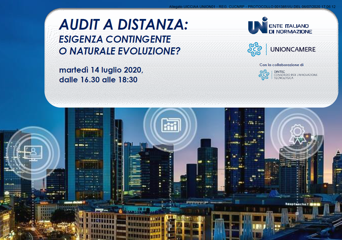 Webinar: Audit a distanza: esigenza contingente o naturale evoluzione?