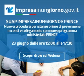 Webinar per Imprese e Professionisti | SUAP Impresainungiorno e PRINCE