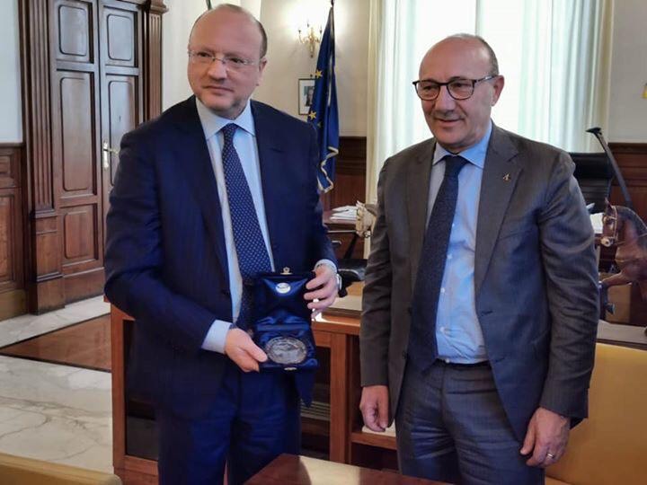 Il presidente di Confindustria Boccia in Camera di Commercio a Napoli